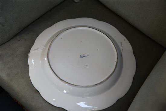 A Oude Loosdrecht porcelain dish, c.1771-84, 39.5cm